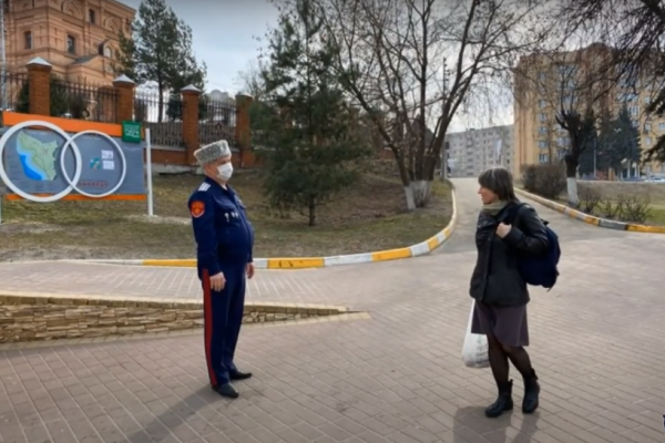 Казачий патруль в Раменском. Видео