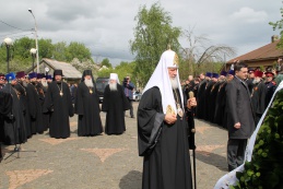 Казаки ВКО ЦКВ в почетном карауле. Визит Святейшего Патриарха Московского и всея Руси в Серпухов. 18.05.15