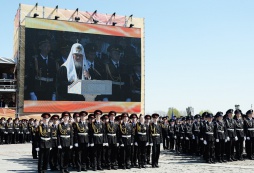 Поклонная гора. Божественная литургия. Парад кадетов. 06.05.15