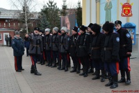 Безопасность во время службы Святейшего Патриарха Московского и всея Руси Кирилла 8 марта 2015 г. обеспечивали казаки