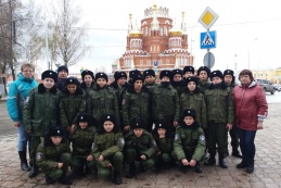 Кадеты – доваторцы побывали в гостях у казаков Волжского казачьего войска