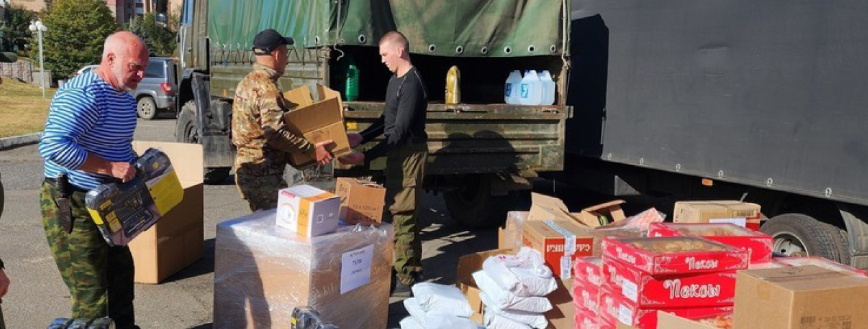 Ветераны боевых действий доставили гуманитарную помощь тульским десантникам