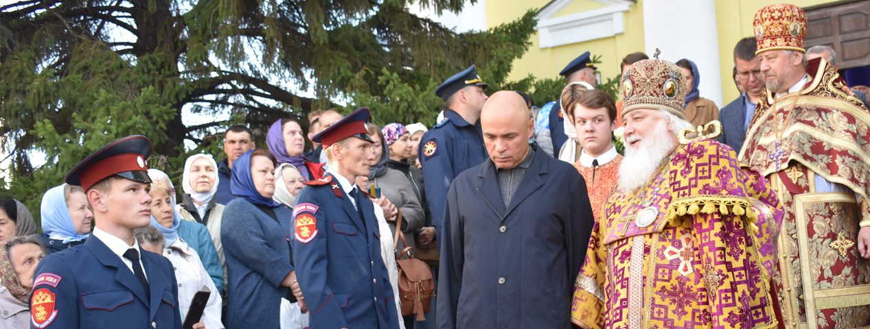 Липецкие казаки приняли участие во встрече мощей Преподобного Сергия Радонежского