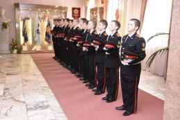 Верстание в казаки кадетов Московского президентского кадетского училища им. М.А. Шолохова войск Национальной Гвардии Российской Федерации