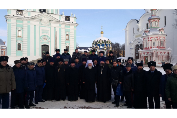 В Свято-Троицкой Сергиевой лавре прошло выездное заседание совета атаманов Центрального казачьего войска