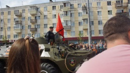 "Военный парад в Калуге с участием казаков ВКО ЦКВ, 09.05.15