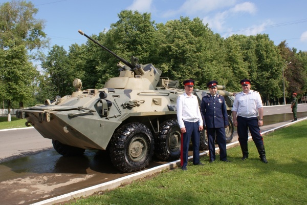 Посещение казаками Солнечногорского района 4 гвардейской Кантемировской танковой дивизии