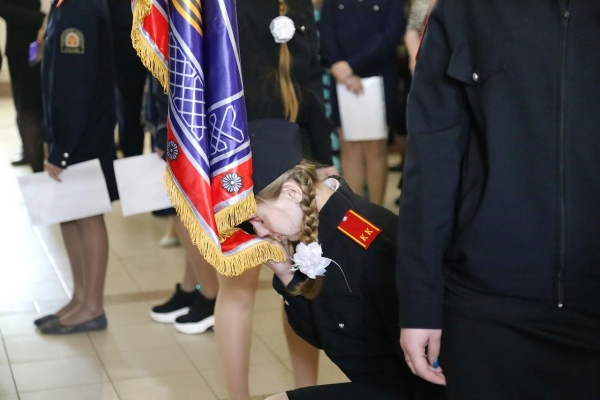 В Калуге состоялся чин освящения знамени Первой Калужской казачьей кадетской сотни
