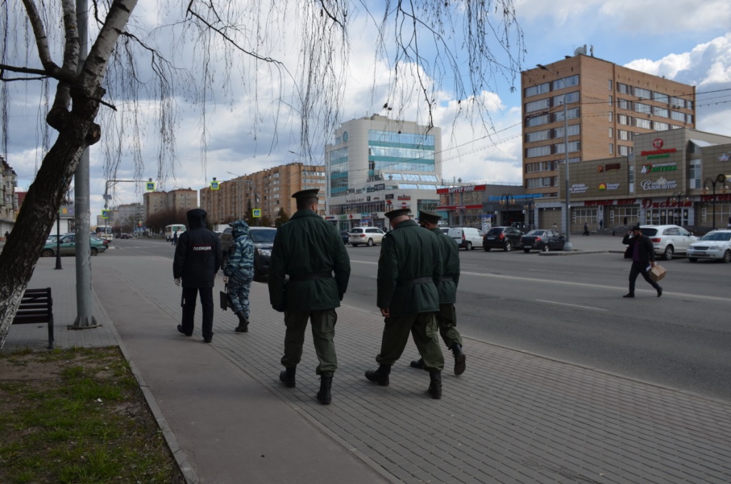 Казачий патруль впервые вышел на улицы Серпухова