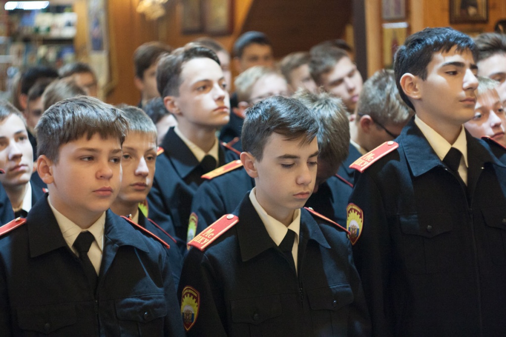 Кадетская Литургия 8-х классов Московского президентского кадетского училища им. М.А. Шолохова