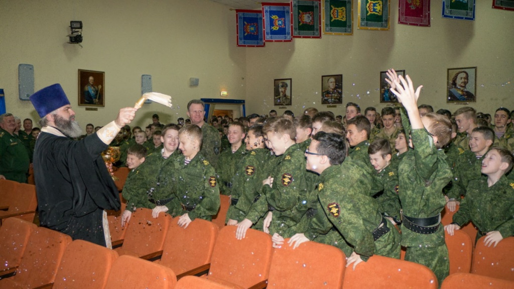 Рождественский концерт хора Князь-Владимирского храма в Московском президентском кадетском училище имени М.А. Шолохова